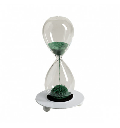 TB 1790b Clessidra calamita h10 sabbia VERDE base bianca