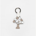 TKSP/184 Portachiavi smalto ALBERO D/VITA bianco/beige