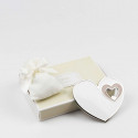 TPP/525 Apribottiglie calam. CUORE bianco/beige c/ast e sacch.
