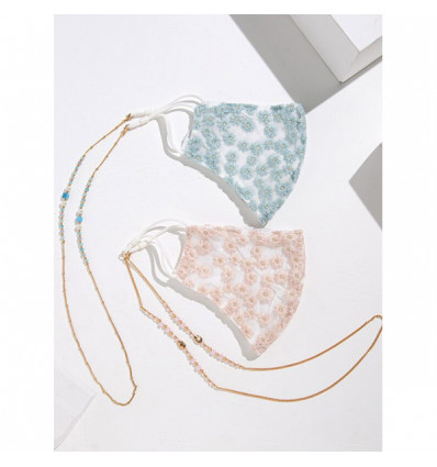 CM-28822 Conf. 2mascherine pizzo 2col. c/catenina