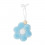 CM-24112 Appendino fiore pompon d.5,5 CIELO