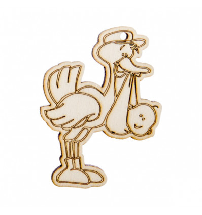 1130016 Appendino CICOGNA cm4 legno