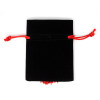 1067336 Sacch.velluto gde NERO 10x13 c/appl.tocco LAUREA