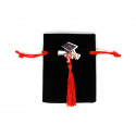 1067338 Sacch.velluto pcc NERO 8x10 c/appl.tocco LAUREA