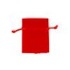 1067339 Sacch.velluto pcc ROSSO 8x10 c/appl.tocco LAUREA