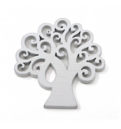 1130344 Applic. ALBERO DELLA VITA cm4 BIANCO legno