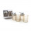 12206 Set 2pz bagno in vetro AVORIO (dosasapone+bicch.)