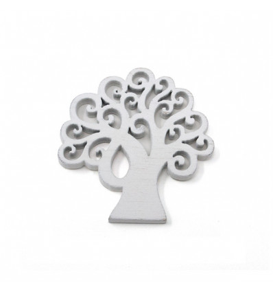 1130345 Applic. ALBERO DELLA VITA mini cm3 BIANCO legno