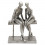 OR 1996 Statua coppia su panchina 19x10x26h poliresina silver