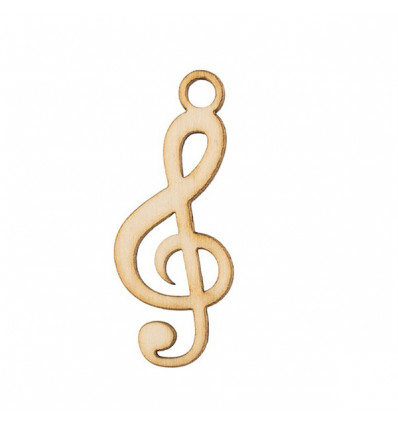 1130053 Appendino NOTA MUSICALE cm4,5 legno