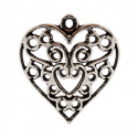 CK6039 Pendente cuore trafor. 2x2 metallo