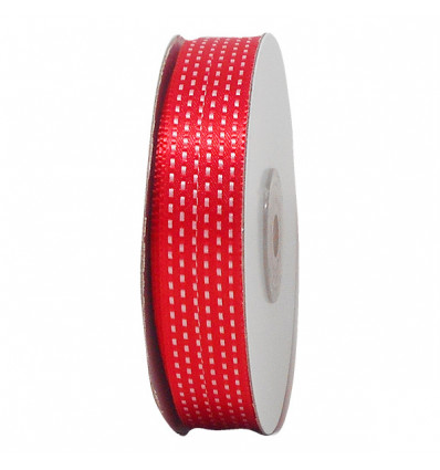 PUNTO20-RS Rotolo raso puntinato mm 20x25yds ROSSO  (A05391)