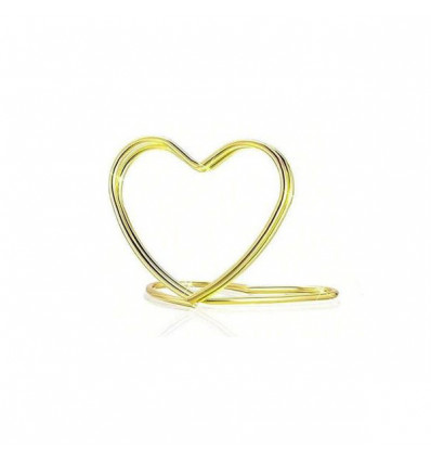 CM-24161 Portamemo/segnaposto cuore 3x2 met. DORATO