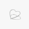 CM-24162 Portamemo/segnaposto cuore 3x2 met. ARGENTATO