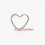 CM-24163 Portamemo/segnaposto cuore 3x2 met. ORO ROSA