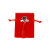 1067339 Sacch.velluto pcc ROSSO 8x10 c/appl.tocco LAUREA