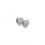9734-ARG Applic. doppi cuori ARGENTO