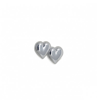 9734-ARG Applic. doppi cuori ARGENTO