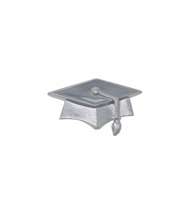 9735-ARG Applic. cappellino laurea ARGENTO