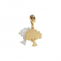 CHSP/384 Ciondolo doppio ALBERO bianco/ORO
