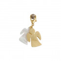 CHSP/388 Ciondolo doppio ANGELO bianco/ORO