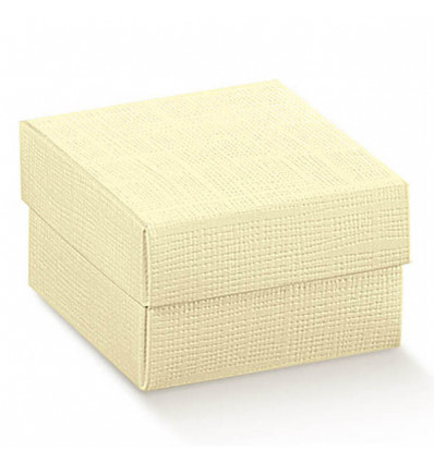 14134C Astuccio cm22x22x6 f.do+cop. SETA AVORIO
