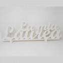 11301451 Scritta corsivo LA MIA LAUREA cm63x20h legno BIANCO