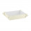 14754C Vassoio c/fori 28,5x19x8 PELLE BIANCA  (PAP 20)