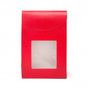 38021C Bustina c/finestra 9x4,5x13 LINO ROSSO