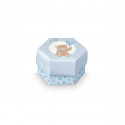 17847C Scatolina esagono f/c c/div. 6x6x4 orsetto AZZURRO (PAP 21)