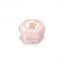 17855C Scatolina esagono f/c c/div. 6x6x4 orsetto ROSA (PAP 21)