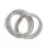 /P869/AG Ciondolo fedi intrecciate c/strass ARGENTO