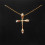 /9368-O Caten.mini croce c/4 crist.100% ORO c/box pcc