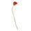 /CK1339-RO Rosellina stoffa c/pistilli ROSSO