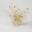 /CK7329-P Fazzoletto dpp organza 24x24 c/margherite PANNA