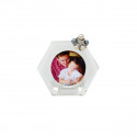 /20381 P.foto esagonale cristallo perle+strass c/scat. ASTRA
