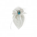 /751X142 Sacch.a goccia ARGENTO c/fiocco e coccinella