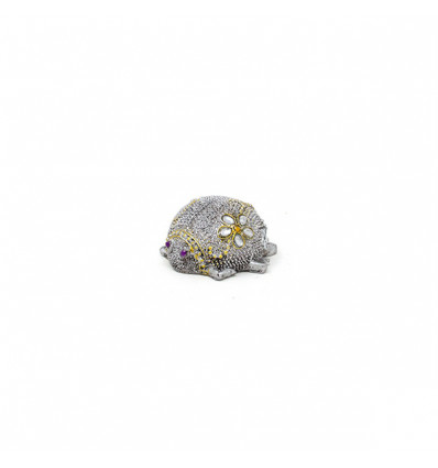 /875X005 Scarabeo glitter argento