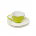 /1007017 Tazza cuore c/piattino GREEN