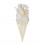 /867X063 Cono bicolore cot.c/roselline CREMA/BIANCO