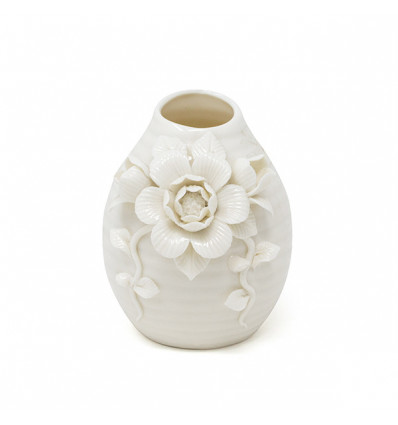 /1101003 Vaso vortice c/fiore porc. h11