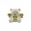 1240197 Orsetto picc h4 bianco resina righe ROSA