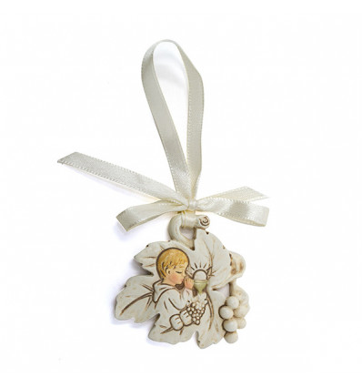 /1029284 Foglia appendino BIMBO COMUNIONE cm5 avorio/oro