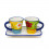 /1120011 Set 2tazzine+vassoio rett. ceram. Flower c/scat