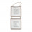 /1129011 Portafoto 10x10 a due legno FIOCCO bianco/tortora