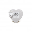 /1129055 Portafoto cuore 8x8 legno 2col. ass. pois/cuori