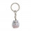 /1029835 Gufo portachiavi cm2 arg. strass ROSA
