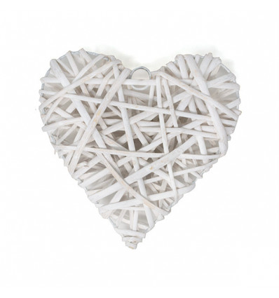 /1175018 Cuore intrecciato medio cm15 BIANCO