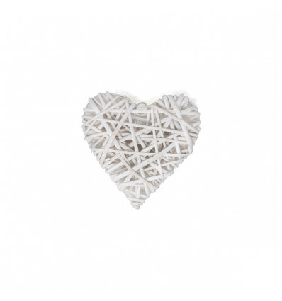 /1018351 Cuore intrecciato picc. cm8 BIANCO