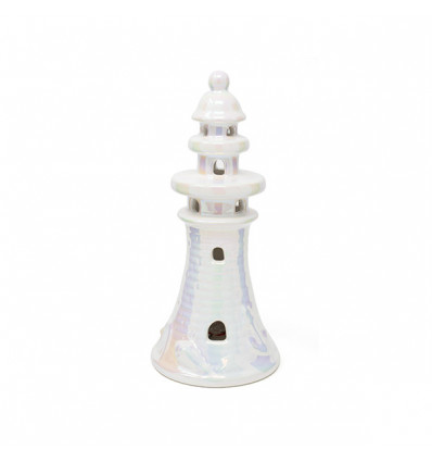 /1191004 Faro led med. h19 ceram. perlata BIANCO